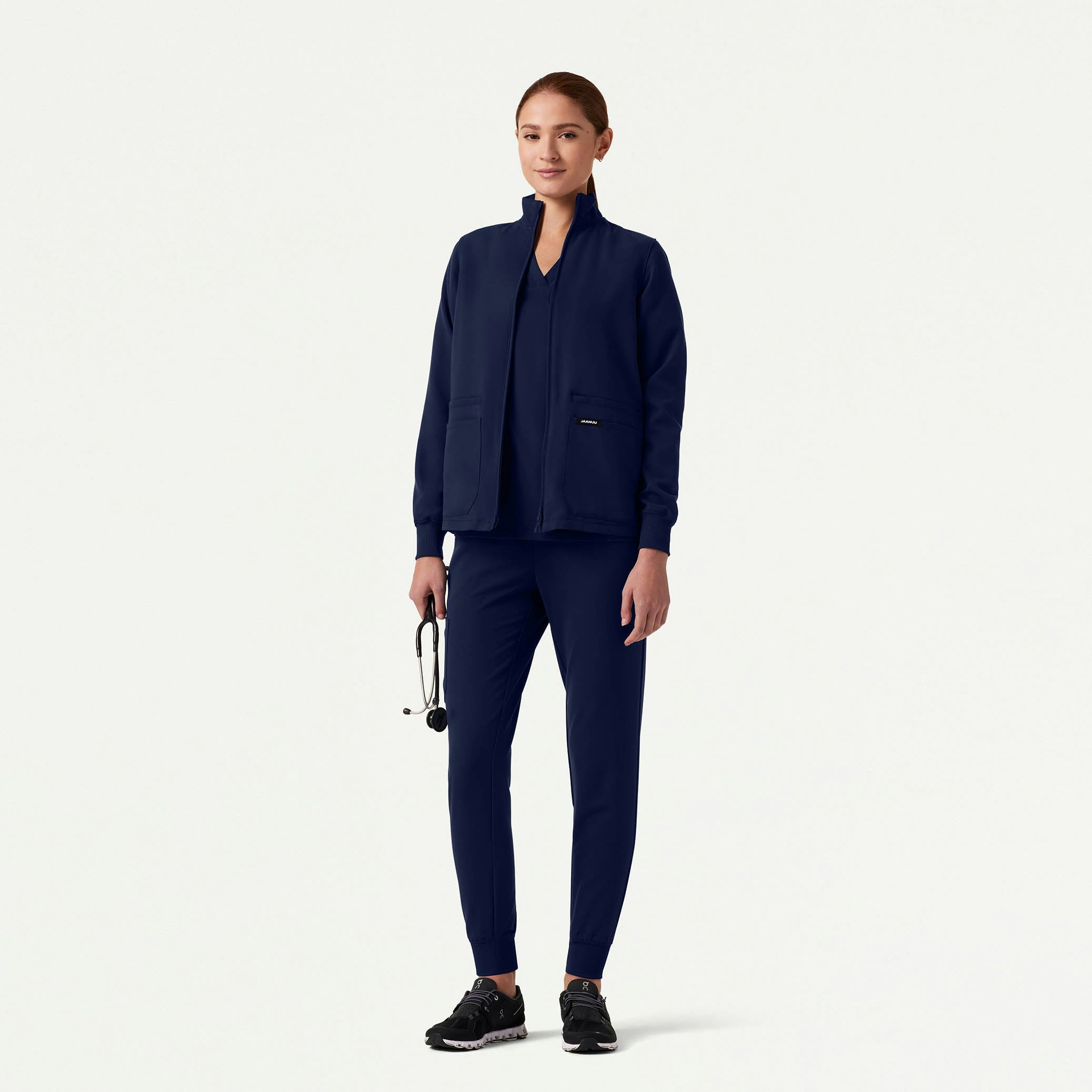 The Emile Jacket Scrub Set - Midnight Navy