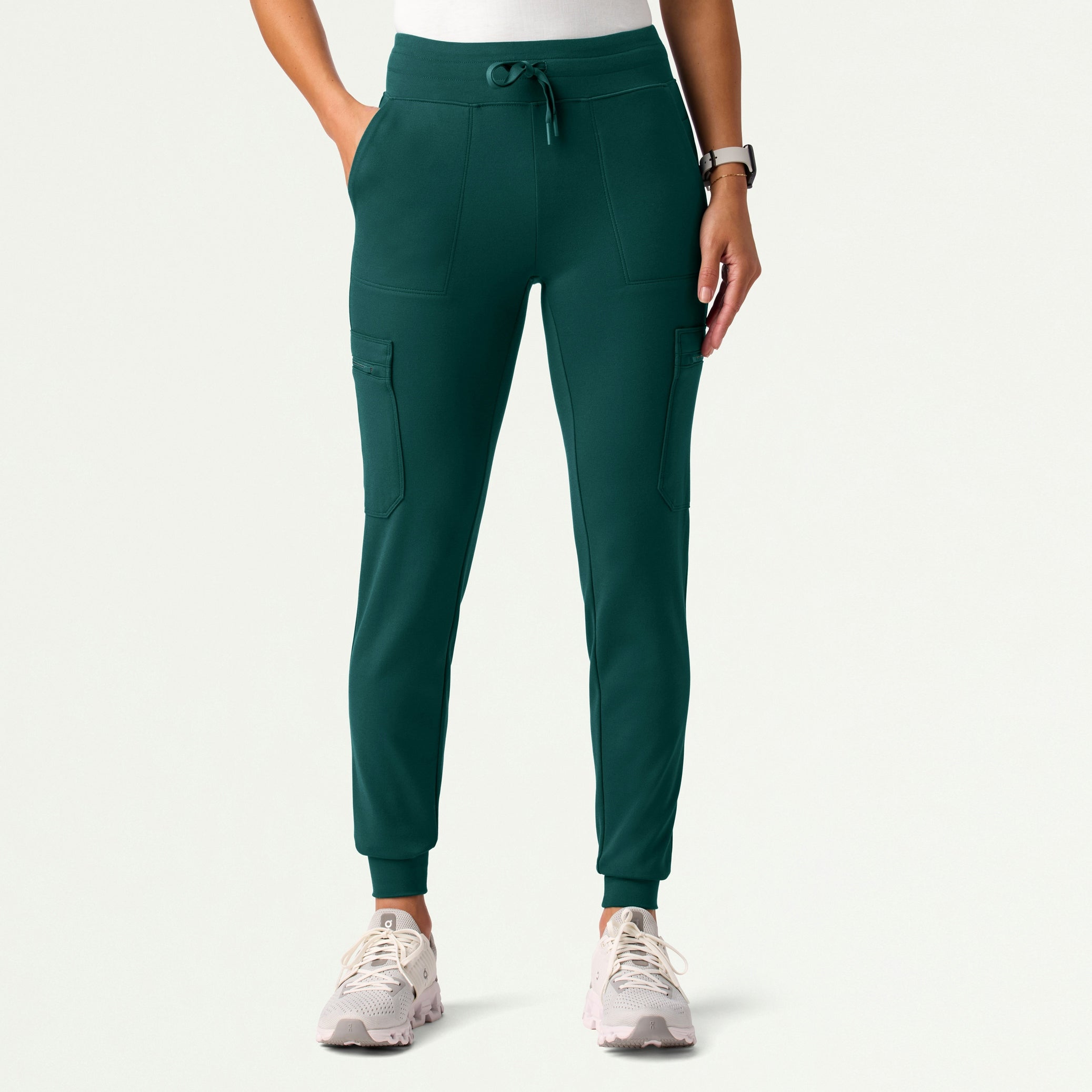 Abi 10-Pocket Skinny ULTRAsoft Scrub Jogger - Midnight Green - WOMEN'S PANTS - Jaanuu