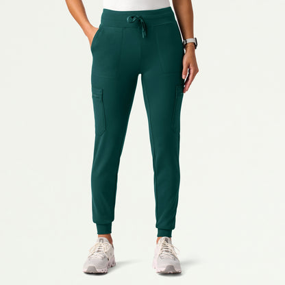 Abi 10-Pocket Skinny ULTRAsoft Scrub Jogger - Midnight Green - WOMEN'S PANTS - Jaanuu