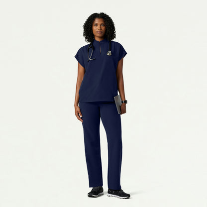 Aris Oversized 2-Pocket Scrub Top - Midnight Navy - WOMEN'S TOPS - Jaanuu