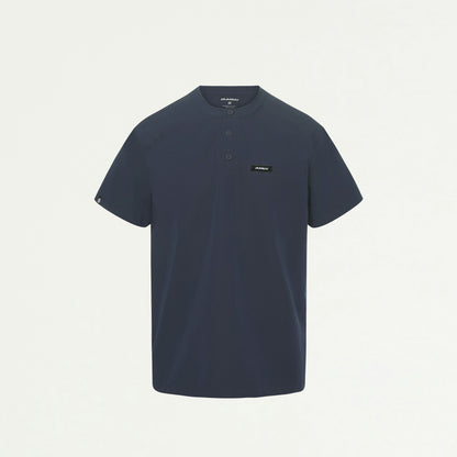 Reeve Henley Scrub Top - Carbon Gray - MEN'S TOPS - Jaanuu