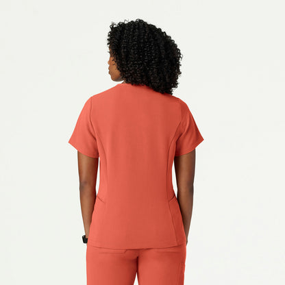 Calix Fit & Flare Scrub Top - Terra - WOMEN'S TOPS - Jaanuu