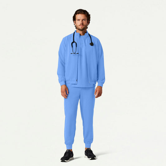 The Wilhelm Jacket Scrub Set - Ceil Blue