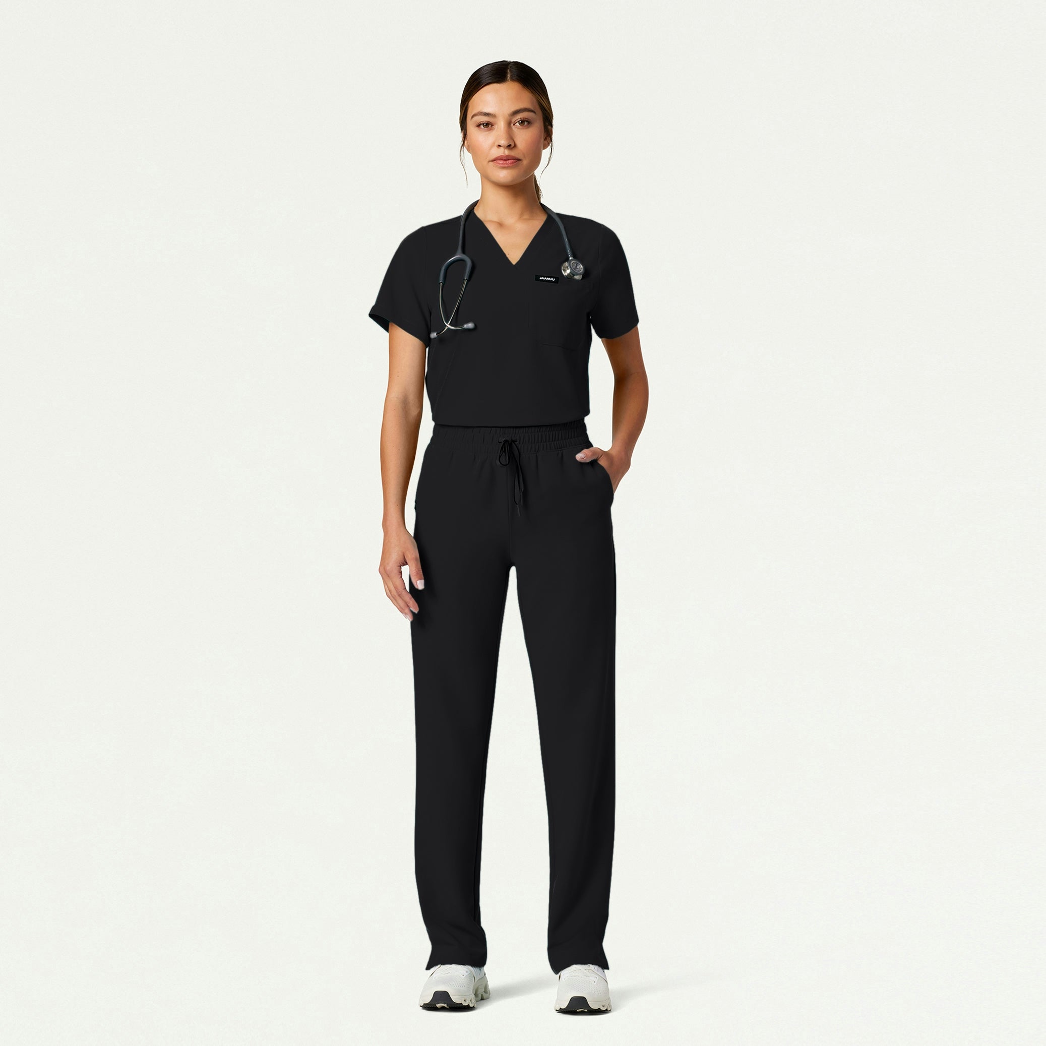The Emma Essential Scrub Set - Black