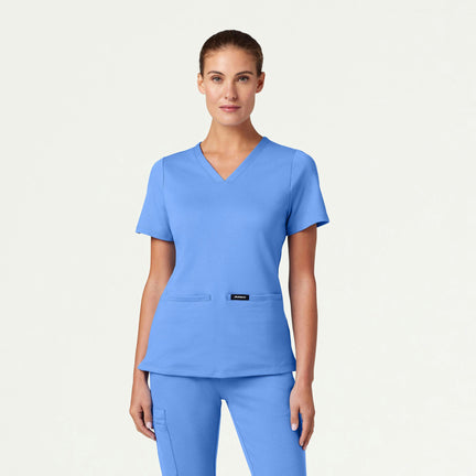 Cesi Slim ULTRAsoft Scrub Top - Ceil Blue - WOMEN'S TOPS - Jaanuu
