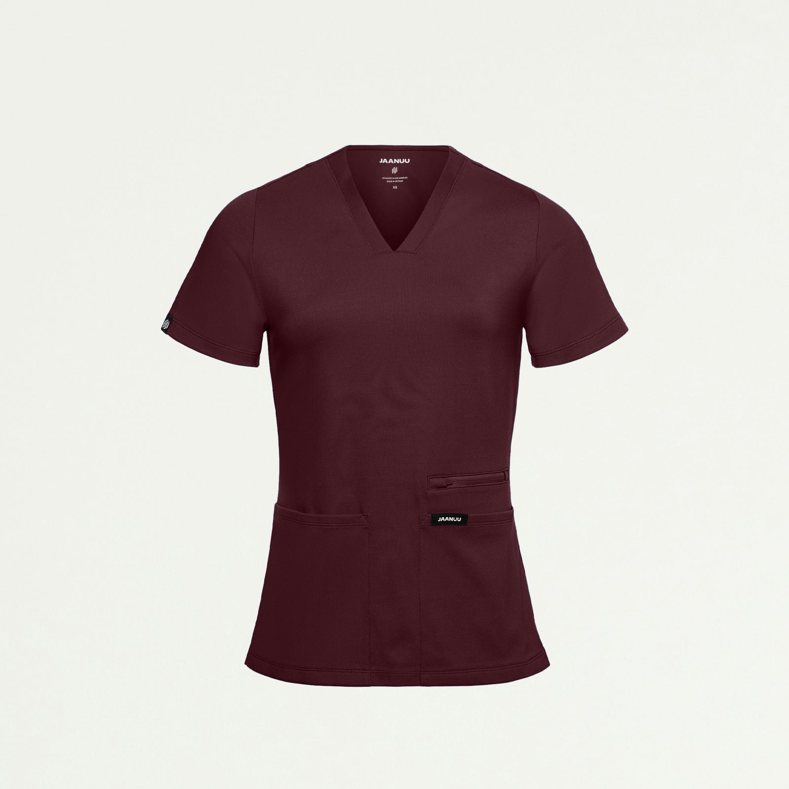 Kass Slim 4-Pocket ULTRAsoft Scrub Top - Raisin - WOMEN'S TOPS - Jaanuu