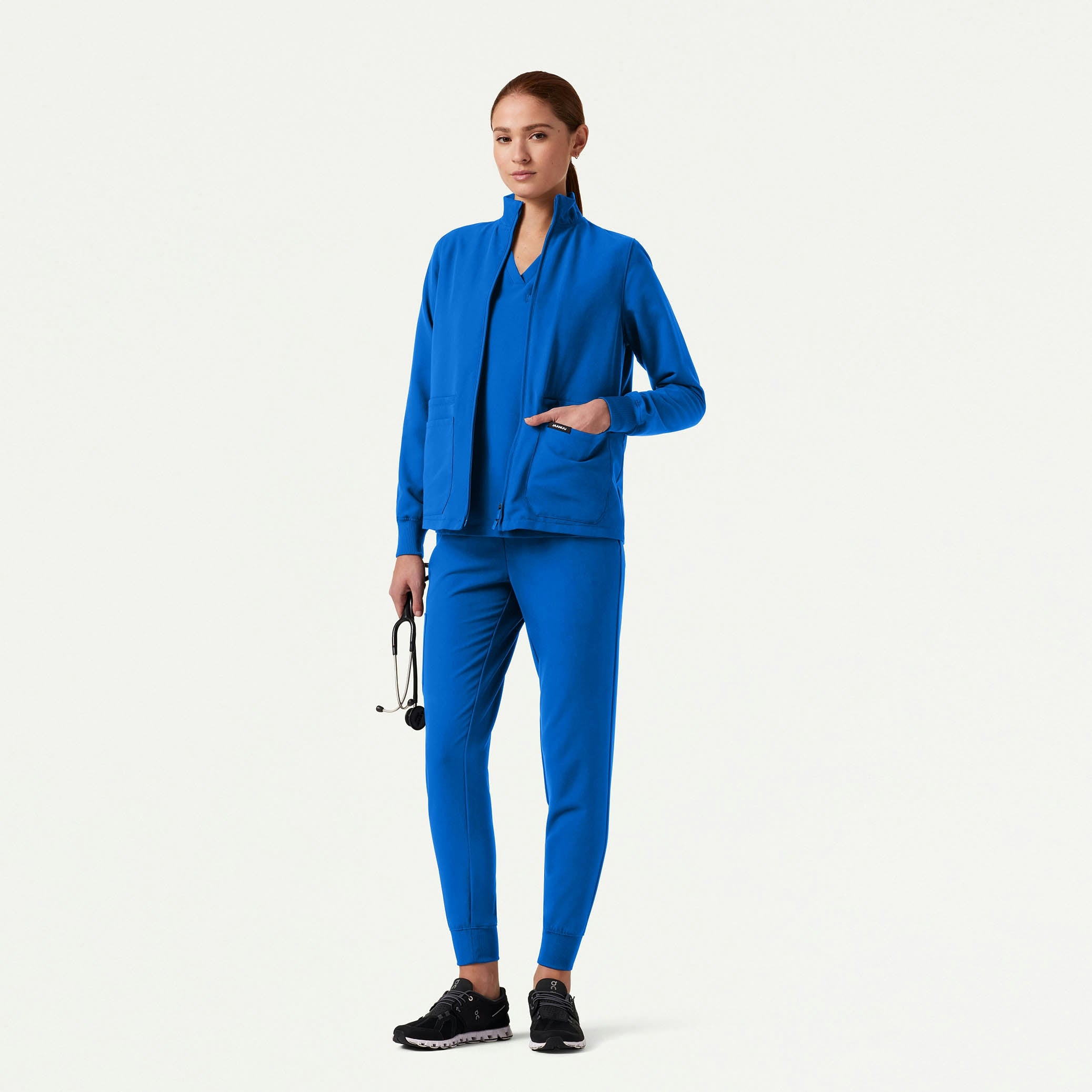The Emile Jacket Scrub Set - Royal Blue