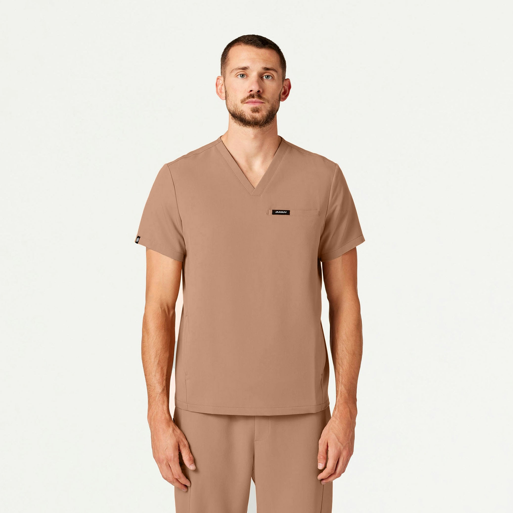 Platt 3-Pocket Scrub Top - Clay - MEN'S TOPS - Jaanuu