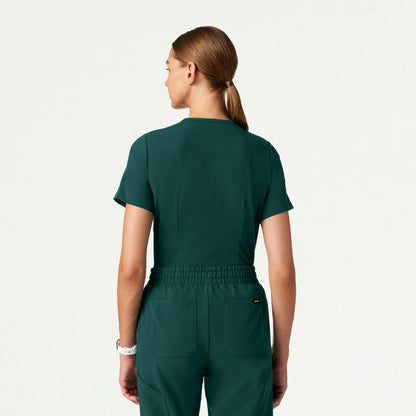 Rhena Essential 1-Pocket Scrub Top - Midnight Green - WOMEN'S TOPS - Jaanuu