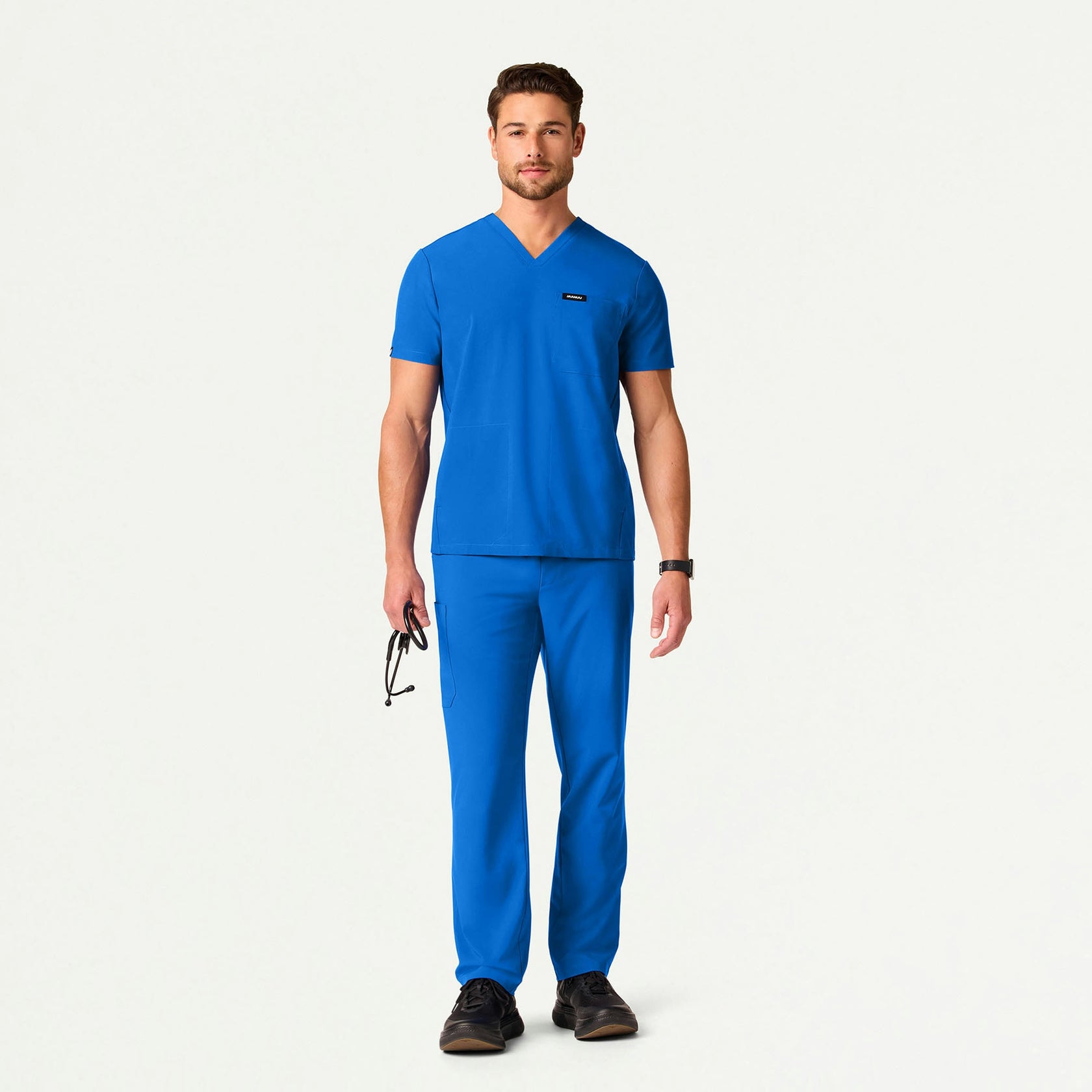 Bron ULTRAlite™ 3-Pocket Scrub Top - Royal Blue - MEN'S TOPS - Jaanuu