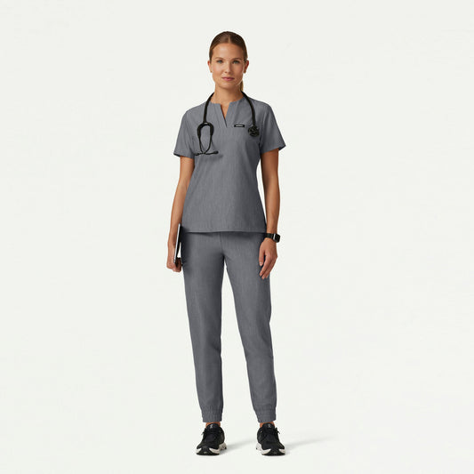 The Rawson Essential Scrub Set - Heather Gray
