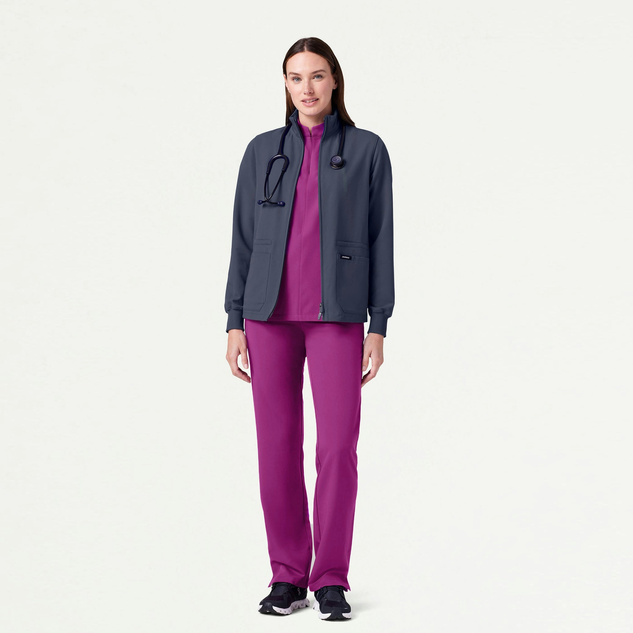 The Phoebe Jacket Scrub Set - Vivid Purple