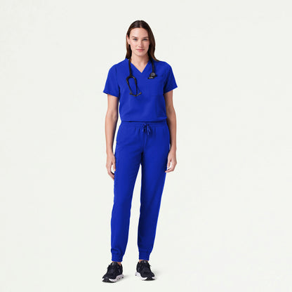 Rhena Essential 1-Pocket Scrub Top - Electric Blue - WOMEN'S TOPS - Jaanuu