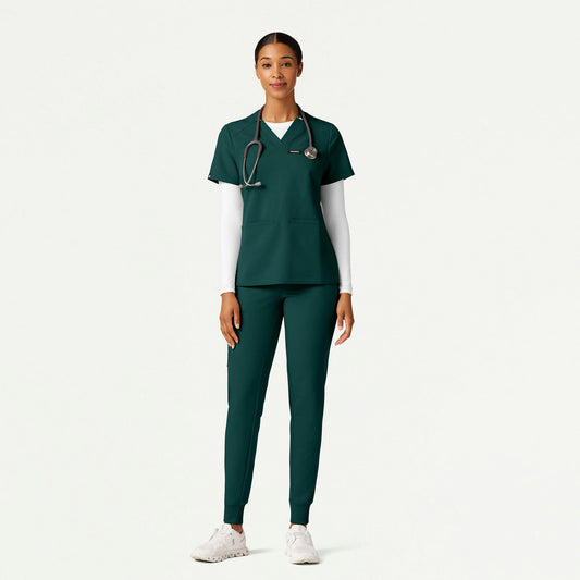 The Zoe Underscrub Set - Midnight Green
