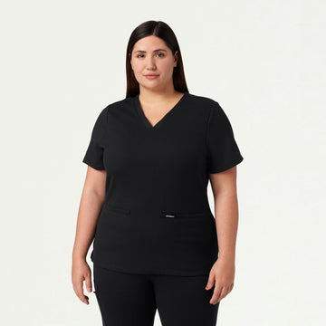 Cesi Slim ULTRAsoft Scrub Top - Black