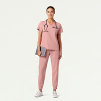 Magna 3-Pocket Scrub Top - Mauve