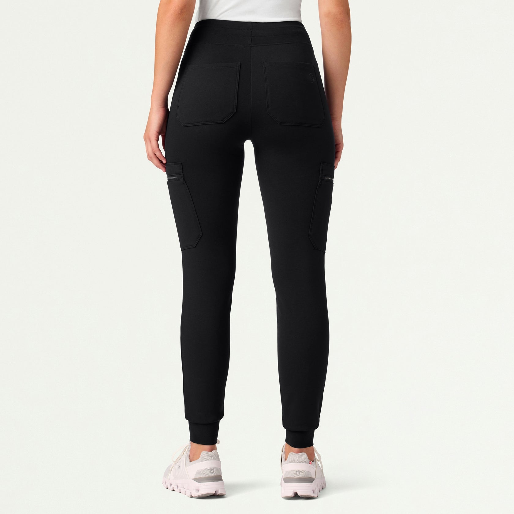 Abi 10-Pocket Skinny ULTRAsoft Scrub Jogger - Black - WOMEN'S PANTS - Jaanuu