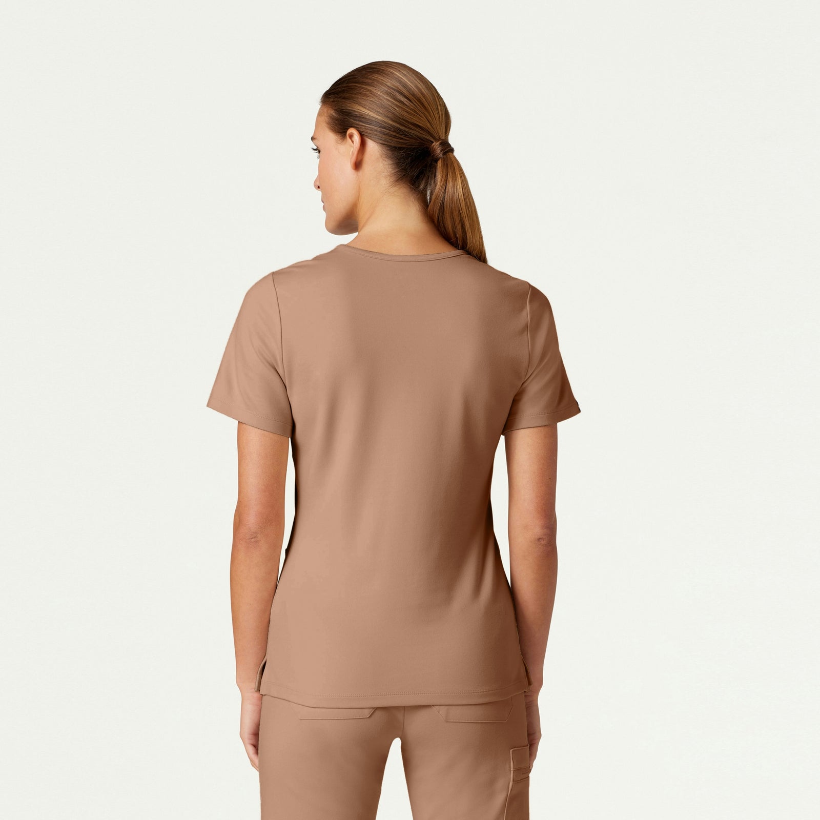 Cesi Slim ULTRAsoft Scrub Top - Clay - WOMEN'S TOPS - Jaanuu