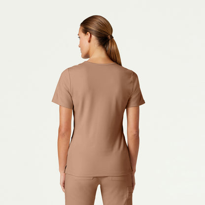 Cesi Slim ULTRAsoft Scrub Top - Clay - WOMEN'S TOPS - Jaanuu