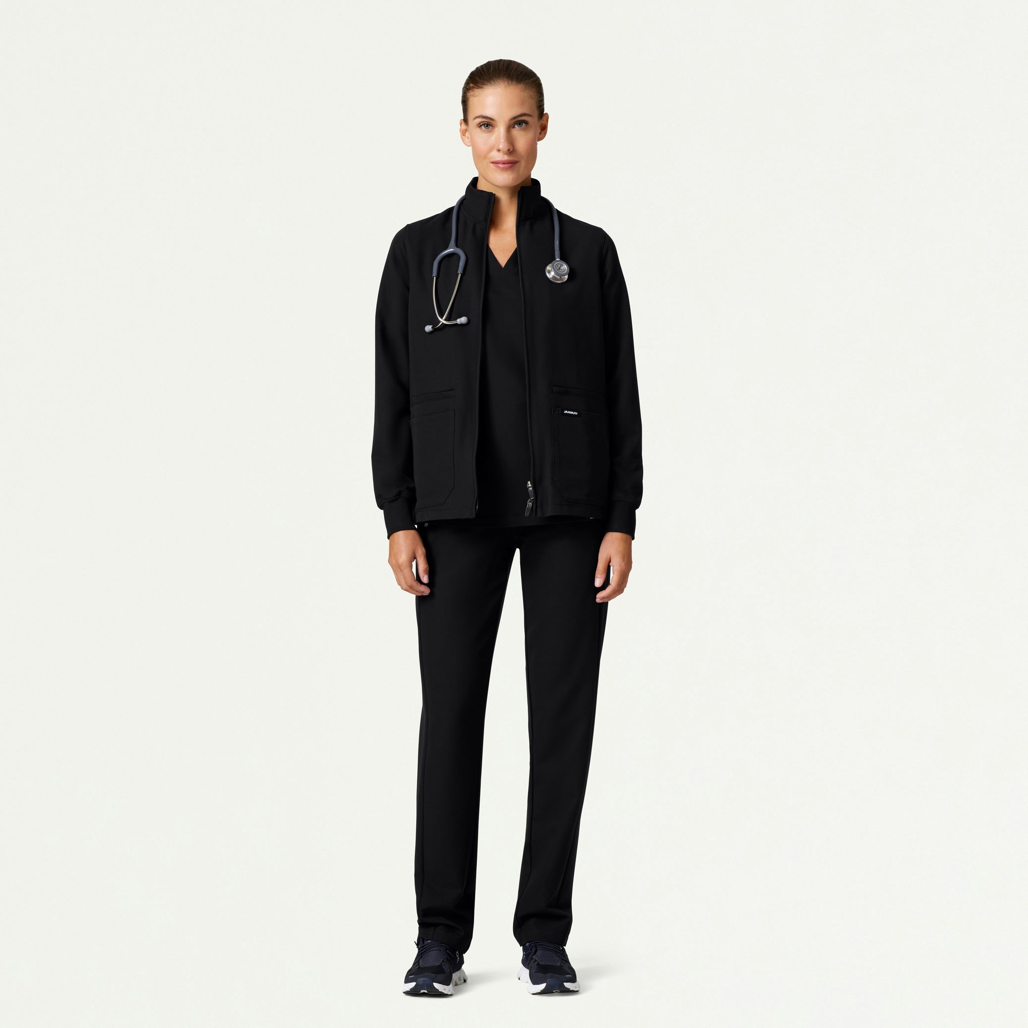 The Jensen Jacket Scrub Set - Black