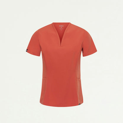 Calix Fit & Flare Scrub Top - Terra - WOMEN'S TOPS - Jaanuu