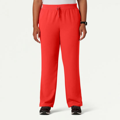 Xenos Essential Knit-Waist Scrub Pant - Solar Red - WOMEN'S PANTS - Jaanuu