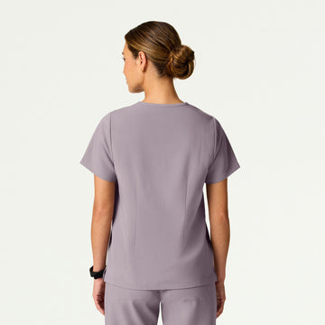Rhena Essential 1-Pocket Scrub Top - Chrome