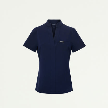 Serin Slim 1-Pocket Scrub Top - Midnight Navy - WOMEN'S TOPS - Jaanuu