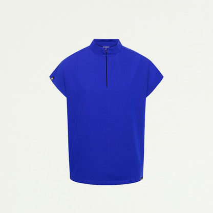 Aris Oversized 2-Pocket Scrub Top - Electric Blue - WOMEN'S TOPS - Jaanuu