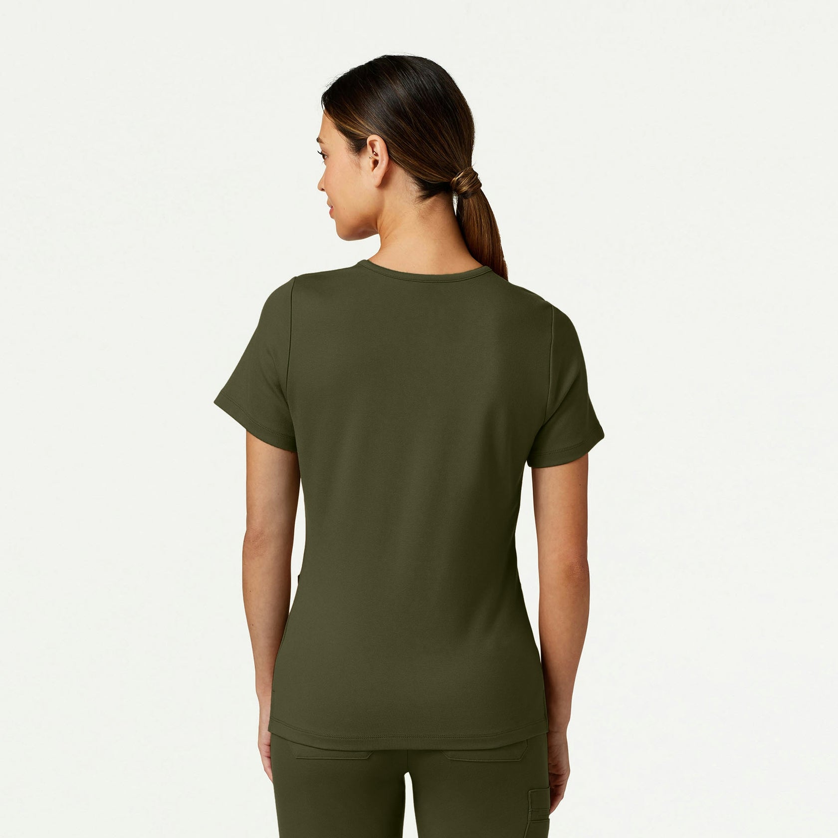Cesi Slim ULTRAsoft Scrub Top - Olive - WOMEN'S TOPS - Jaanuu