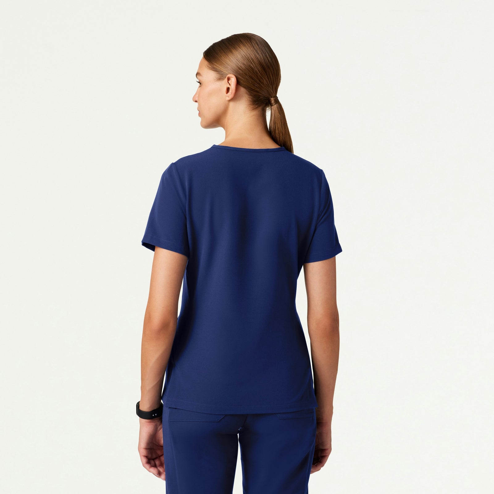 Carte Slim 2-Pocket Scrub Top - Navy Blue - WOMEN'S TOPS - Jaanuu
