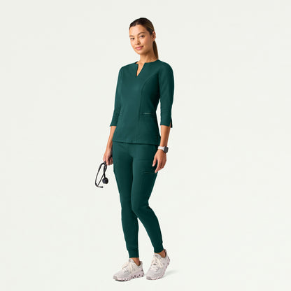 Abi 10-Pocket Skinny ULTRAsoft Scrub Jogger - Midnight Green - WOMEN'S PANTS - Jaanuu