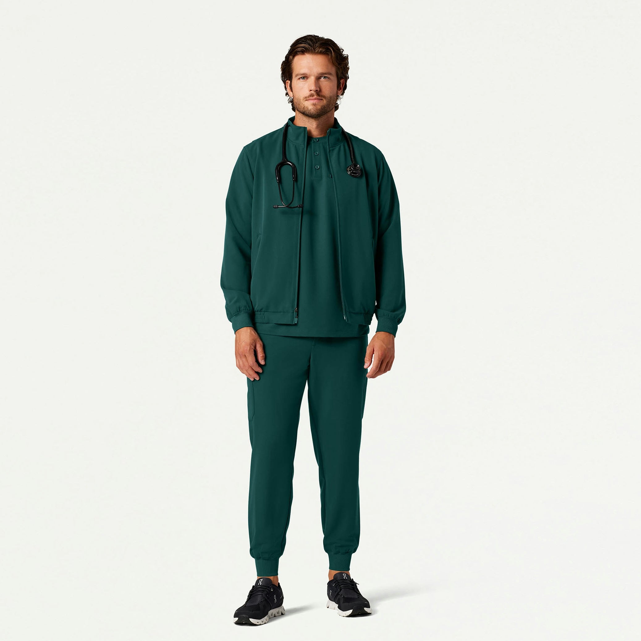 The Wilhelm Jacket Scrub Set - Midnight Green