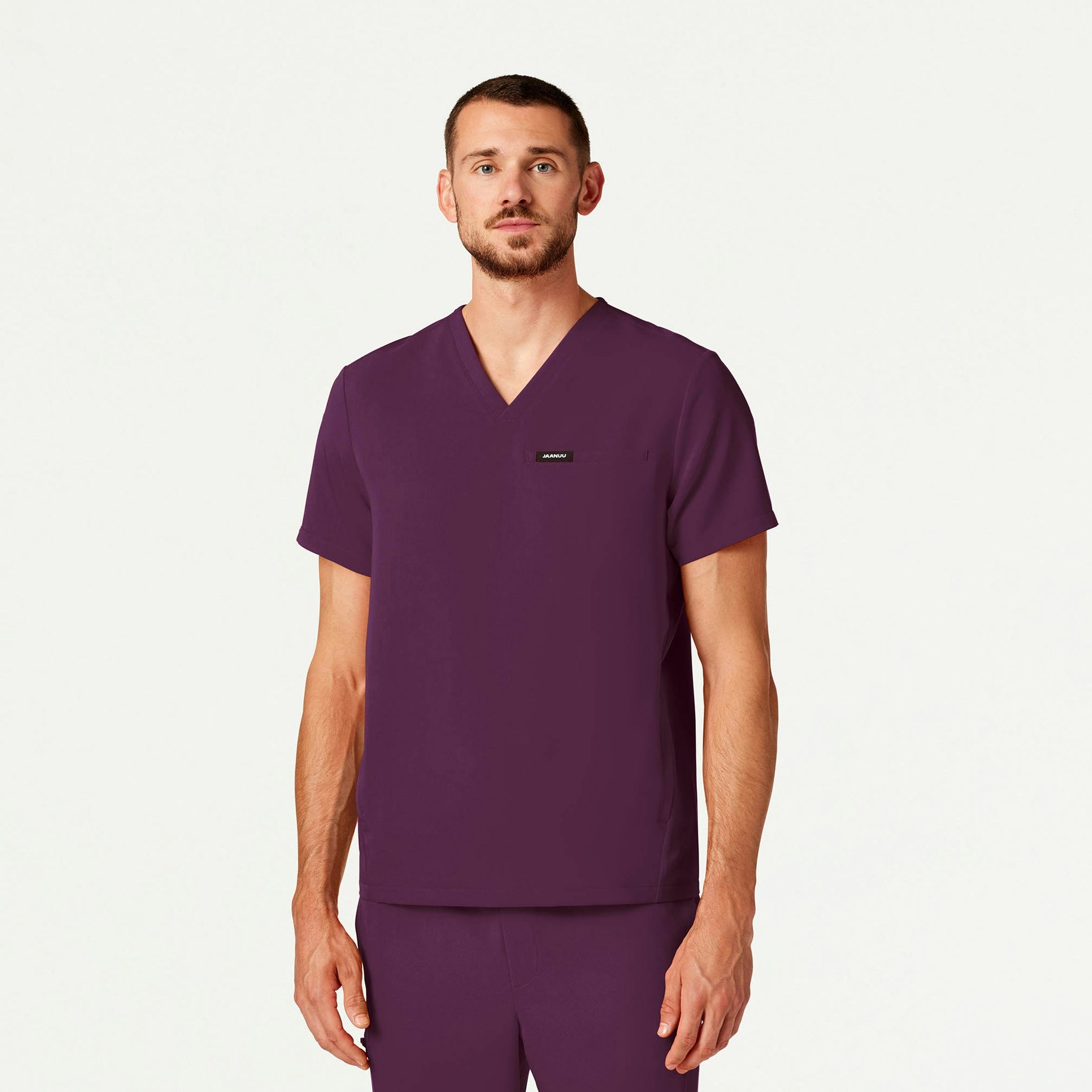 Platt 3-Pocket Scrub Top - Dark Amethyst - MEN'S TOPS - Jaanuu