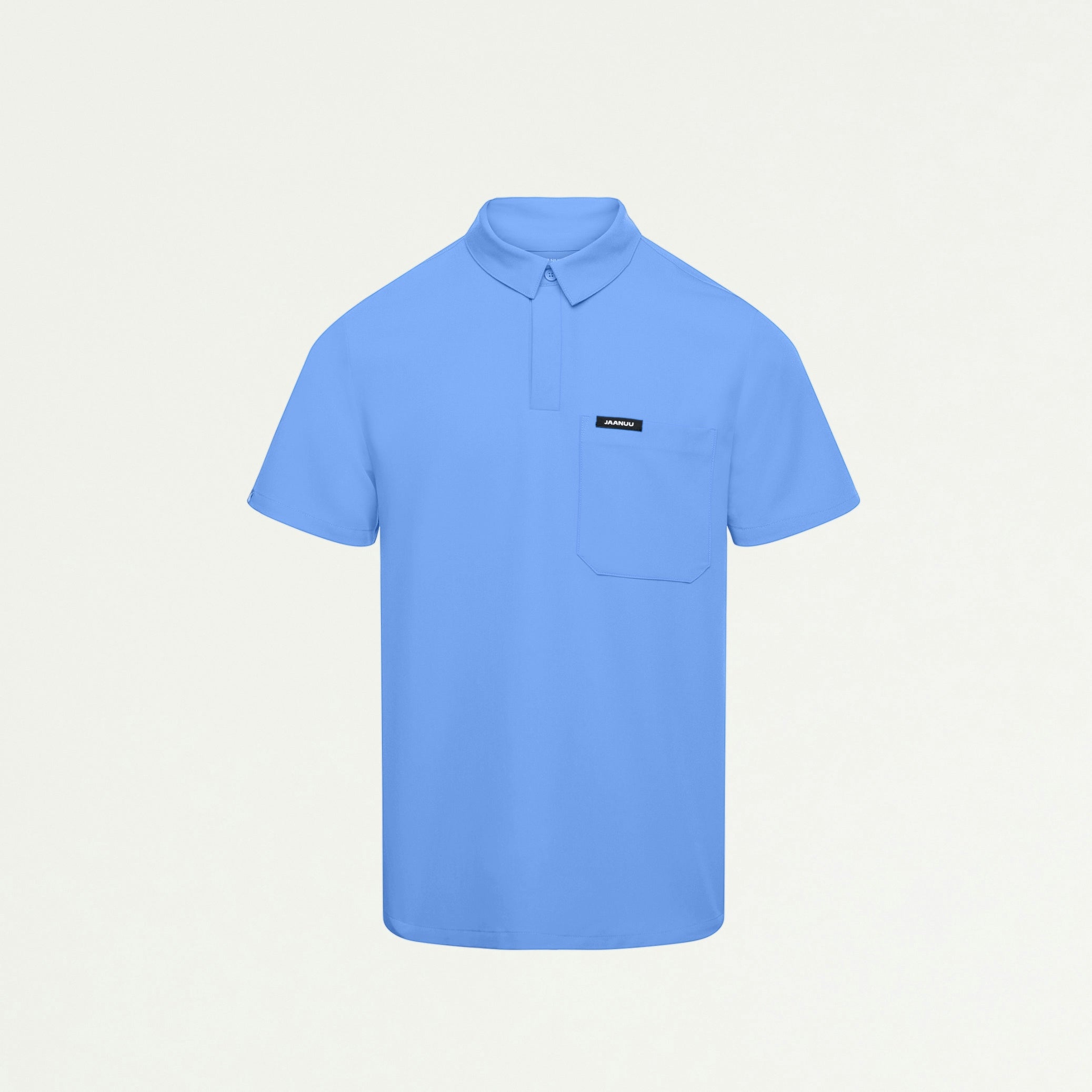 Axis Polo Scrub Top - Ceil Blue - MEN'S TOPS - Jaanuu