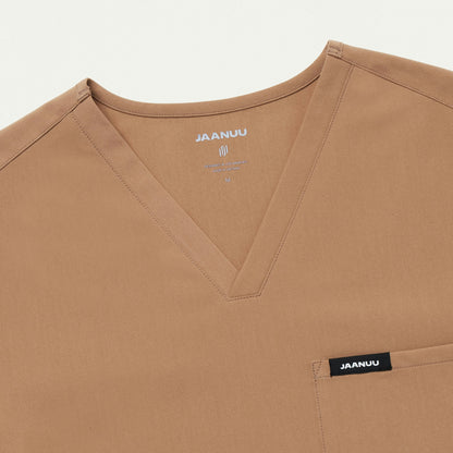Holmes Everyday 1-Pocket Scrub Top - Trench - MEN'S TOPS - Jaanuu