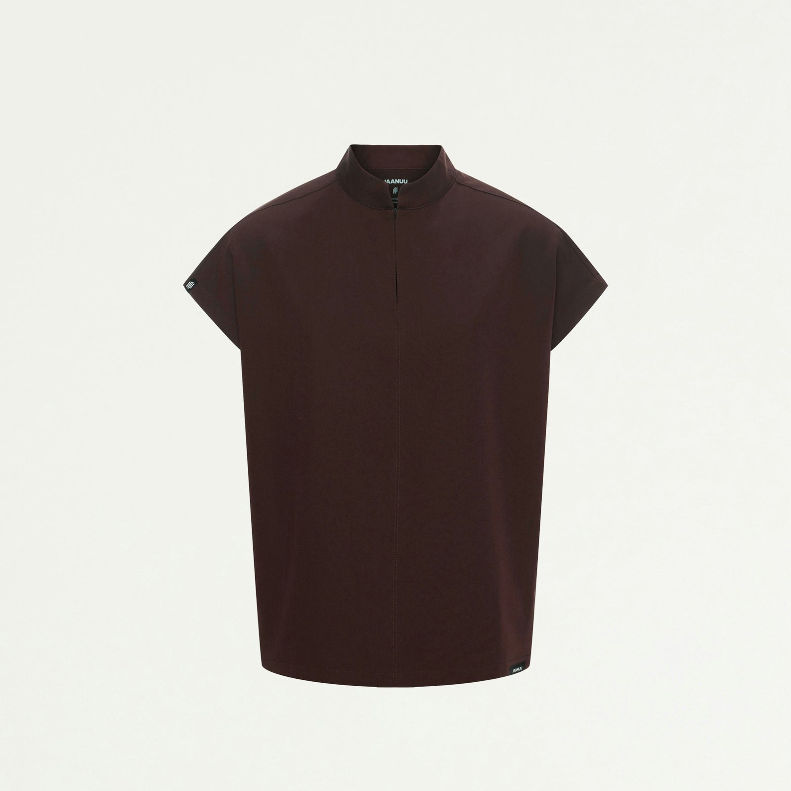 Aris Oversized 2-Pocket Scrub Top - Espresso - WOMEN'S TOPS - Jaanuu