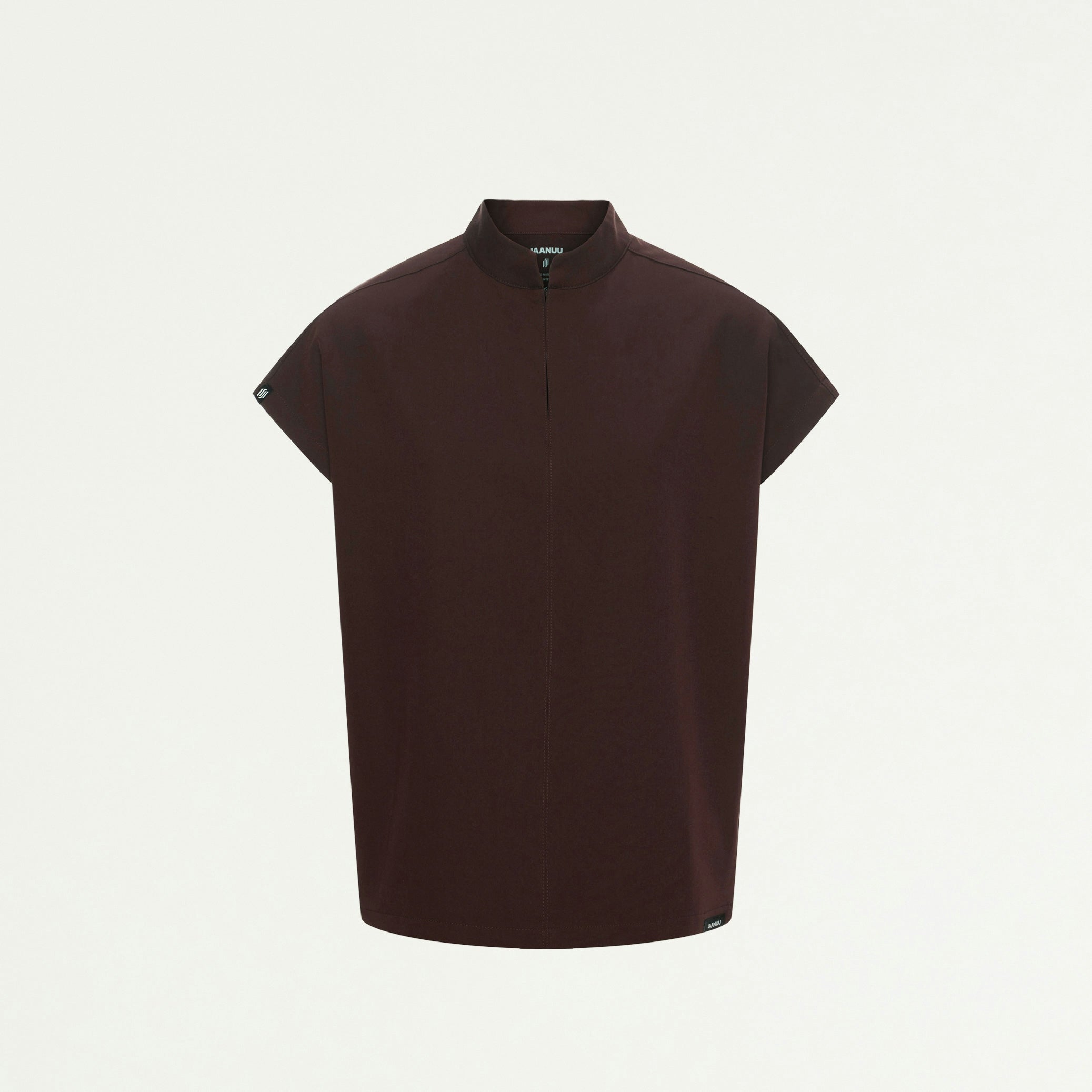 Aris Oversized 2-Pocket Scrub Top - Espresso - WOMEN'S TOPS - Jaanuu