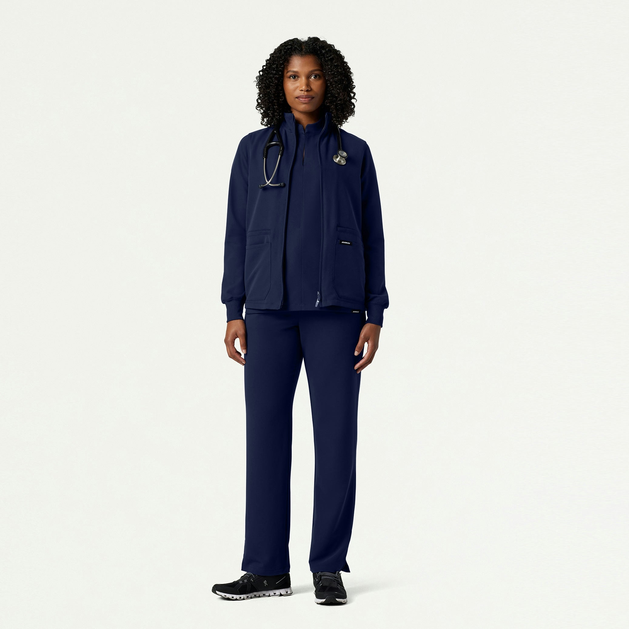 The Phoebe Jacket Scrub Set - Midnight Navy