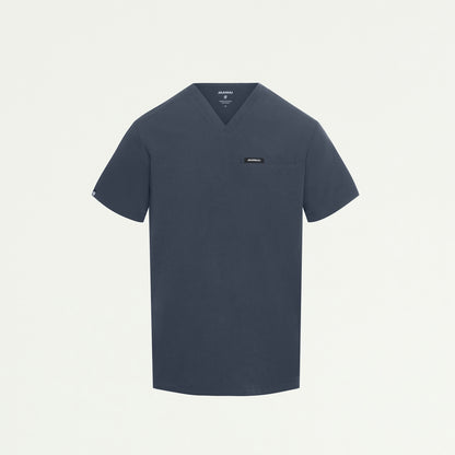 Romin 1-Pocket Scrub Top - Carbon Gray - MEN'S TOPS - Jaanuu