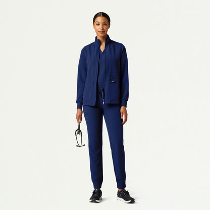 Ceri Essential 6-Pocket Scrub Jacket - Navy Blue - WOMEN'S JACKETS - Jaanuu