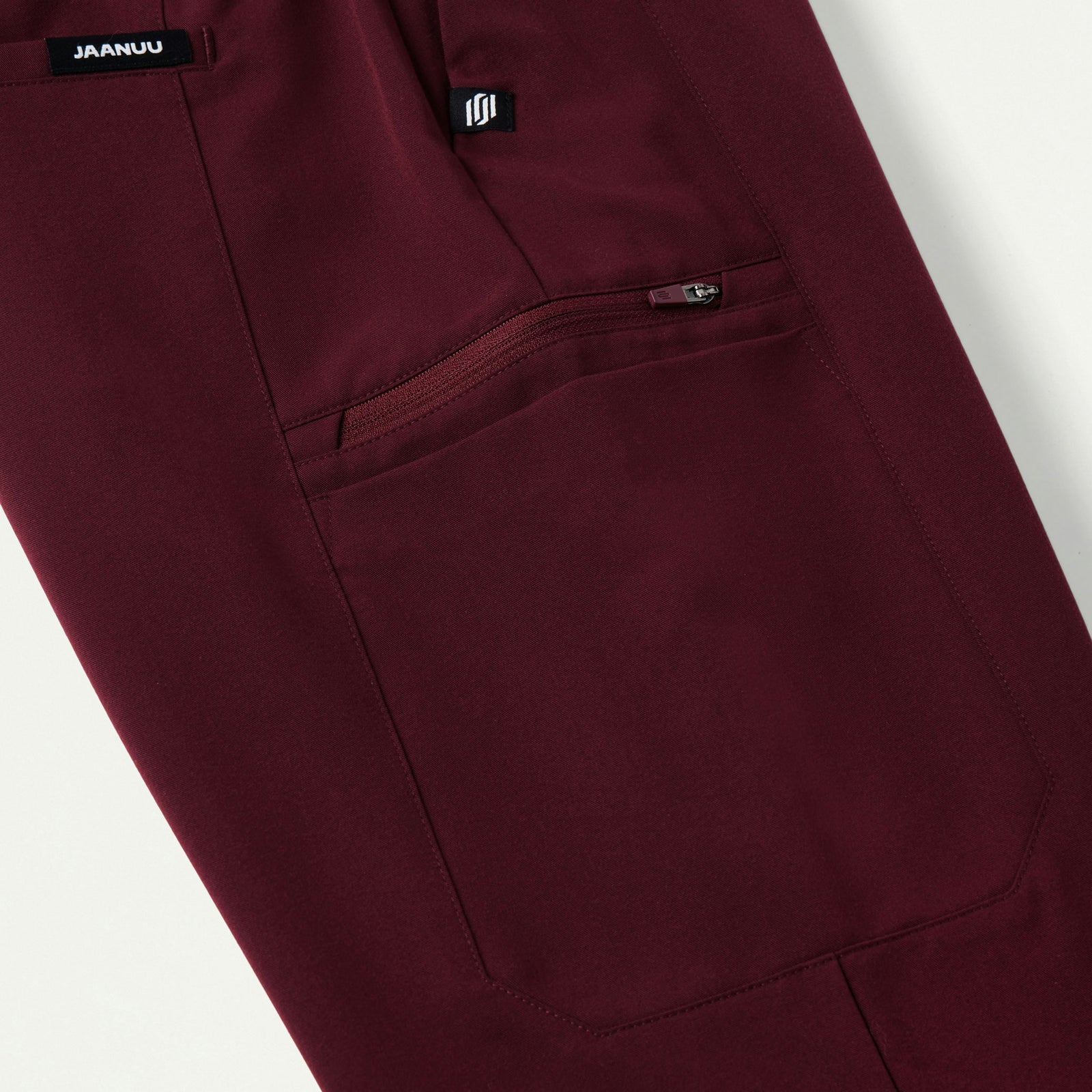 Payla 8-Pocket High Waisted Scrub Pant - Burgundy - WOMEN'S PANTS - Jaanuu