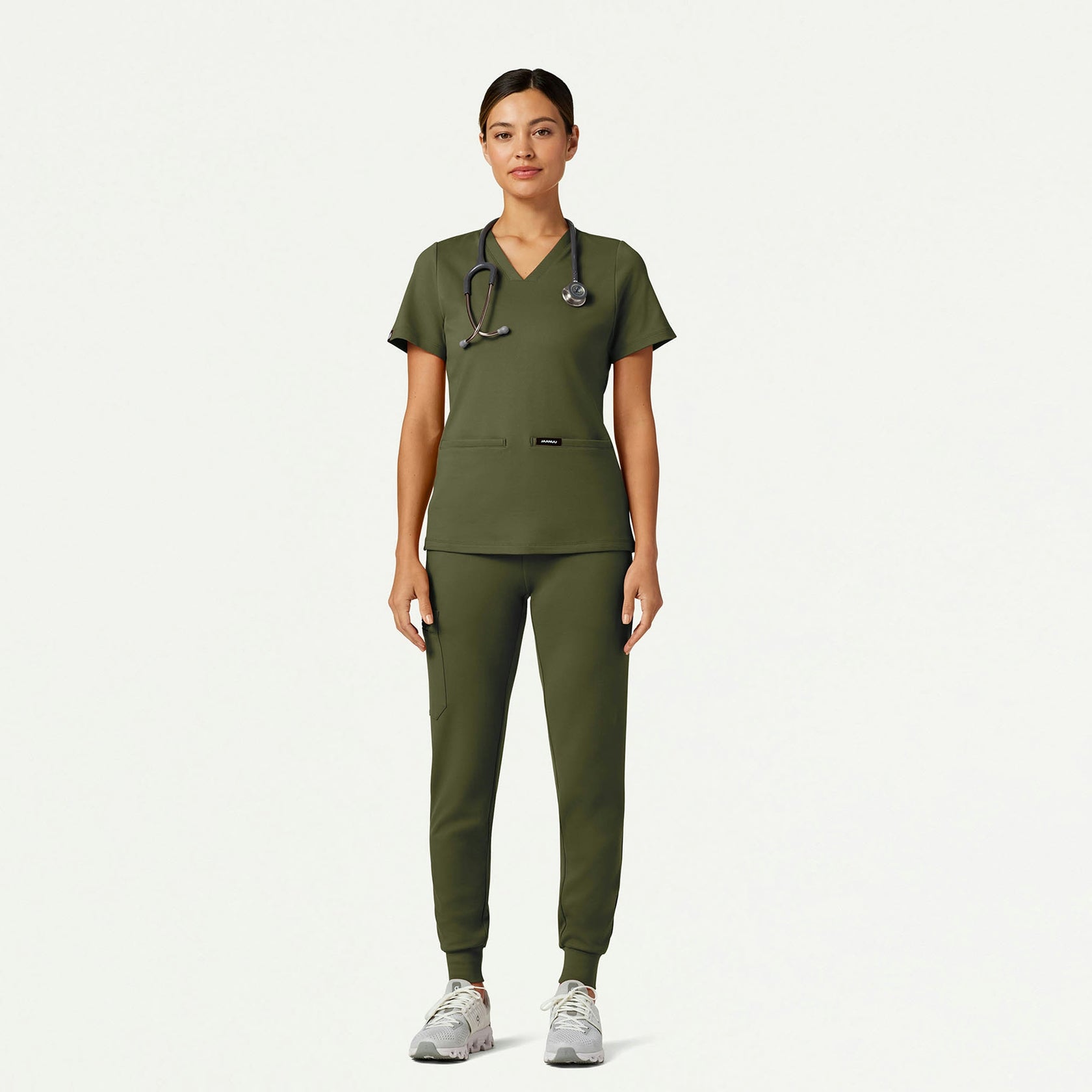 Cesi Slim ULTRAsoft Scrub Top - Olive - WOMEN'S TOPS - Jaanuu