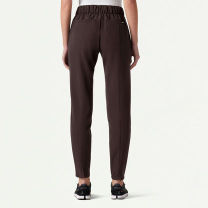 Lio Tapered 5-Pocket Scrub Pant - Espresso - WOMEN'S PANTS - Jaanuu