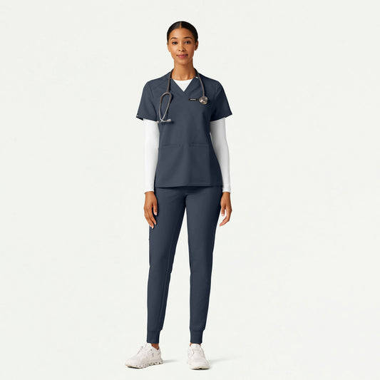 The Zoe Underscrub Set - Carbon Gray