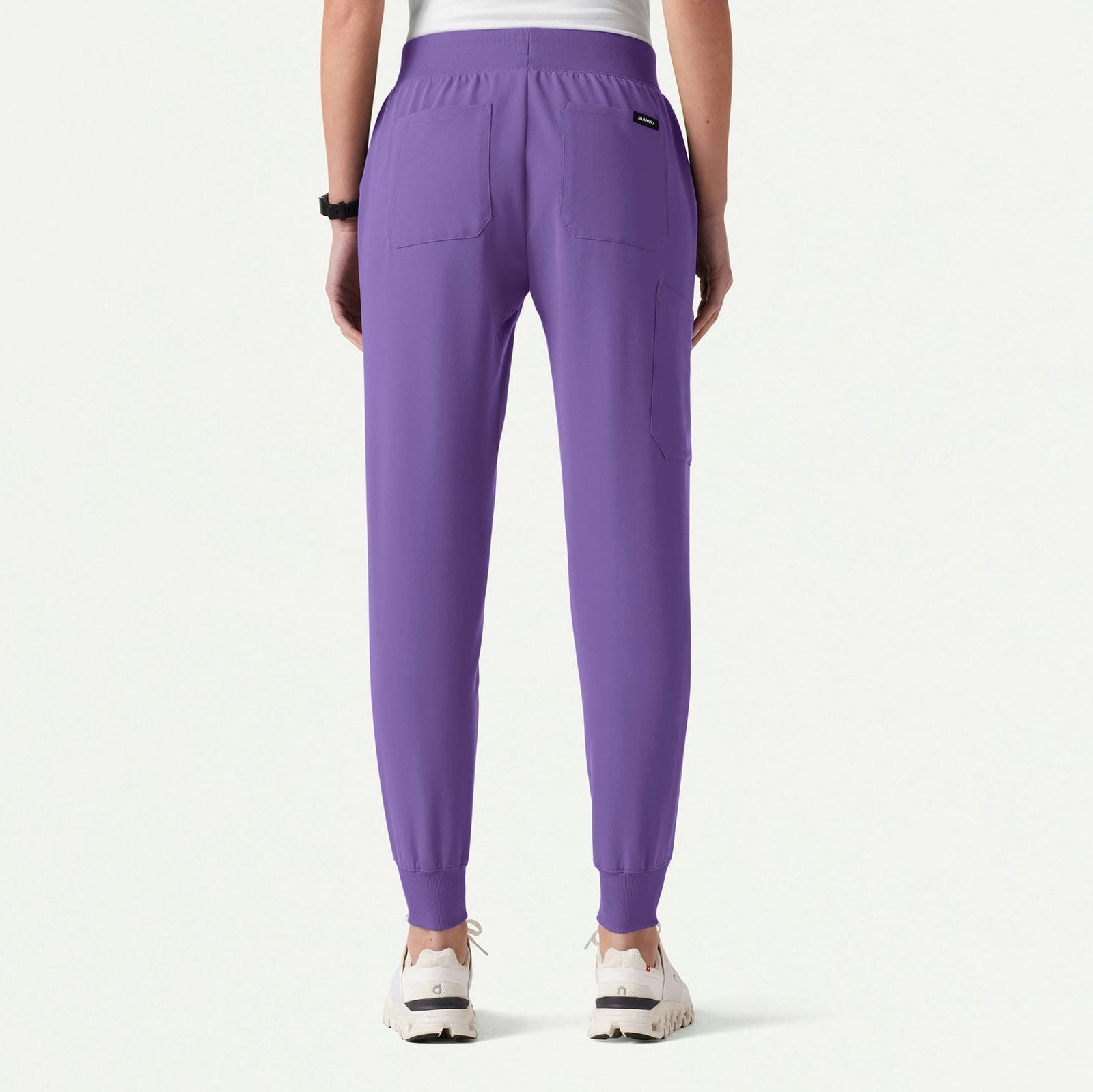 Silex Slim Knit-Waist Scrub Jogger - Violet - WOMEN'S PANTS - Jaanuu