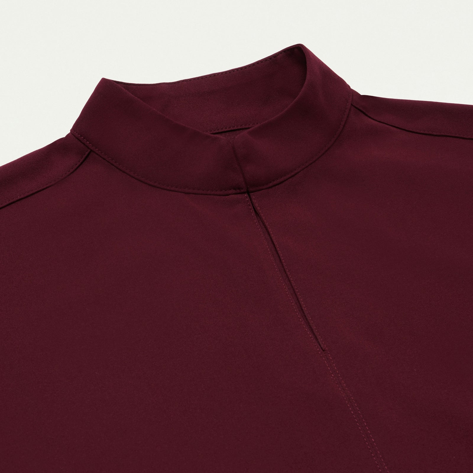Aris Oversized 2-Pocket Scrub Top - Burgundy - WOMEN'S TOPS - Jaanuu
