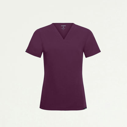 Carte Slim 2-Pocket Scrub Top - Dark Amethyst - WOMEN'S TOPS - Jaanuu