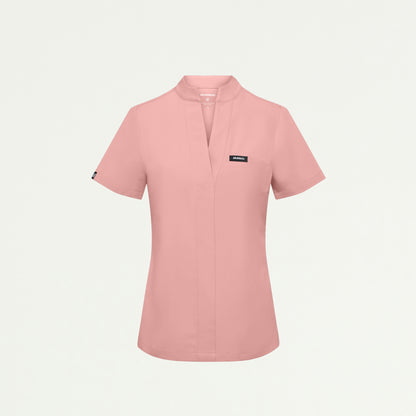 Serin Slim 1-Pocket Scrub Top - Mauve - WOMEN'S TOPS - Jaanuu