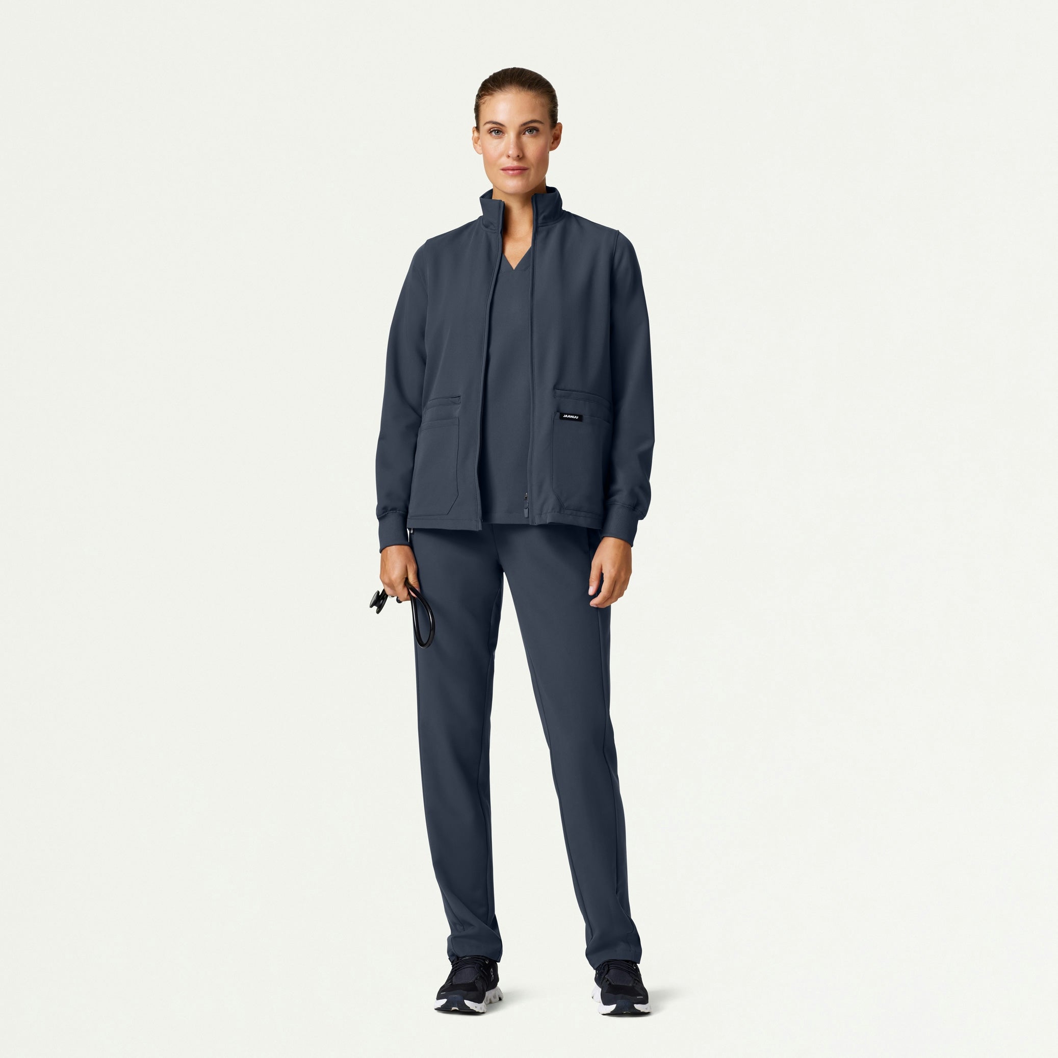 The Jensen Jacket Scrub Set - Carbon Gray